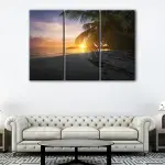 Sunset Behind Palm canvas art - Image 3