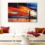 Lighthouse Sunset Giclee canvas art - Image 3