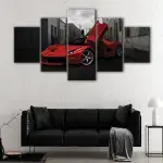 Red Ferrari canvas art