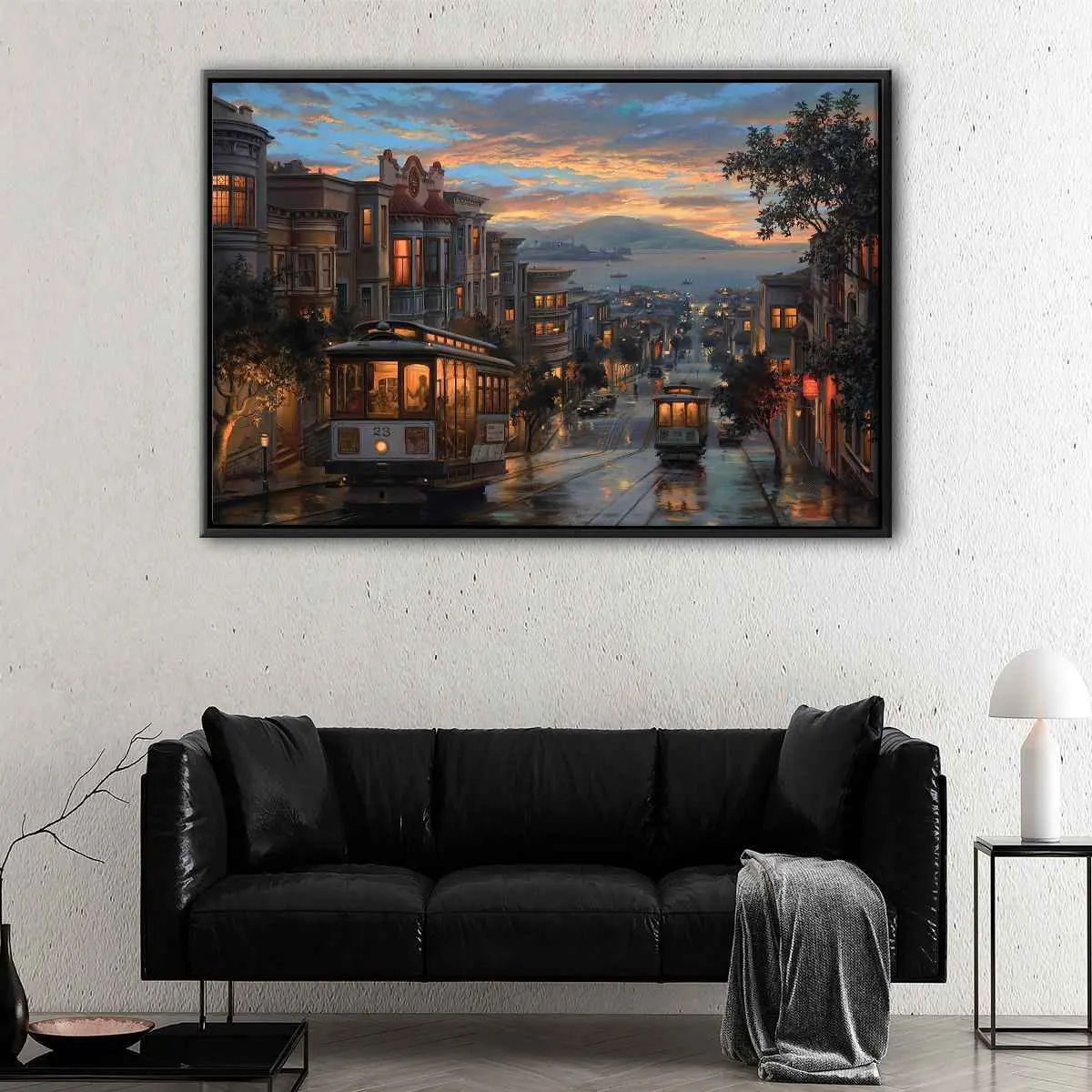 1f838cab-san-francisco-downtown-floating-frame-canvas San Francisco Downtown canvas art - Image 1