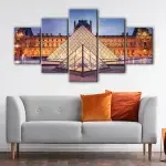 Louvre Pyramid canvas art - Image 4