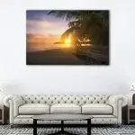 Sunset Behind Palm canvas art - Image 2