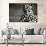 Blue Eyed Leopard canvas art - Image 2