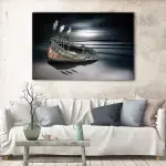 Storks on Boat canvas art - Image 2