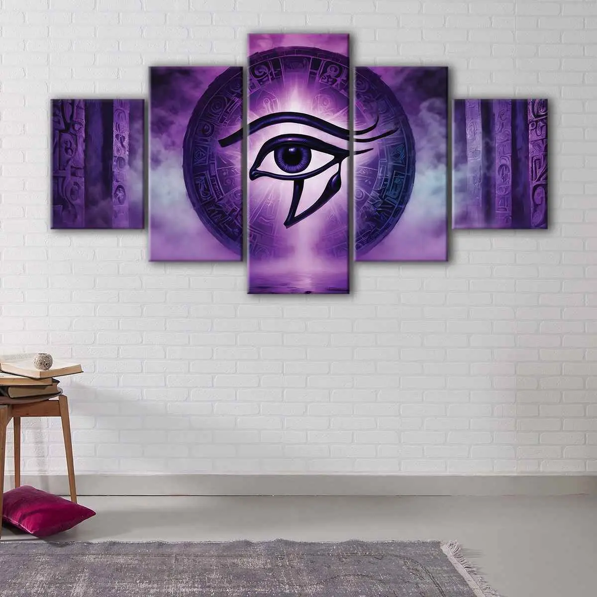 65a123ab-5-panels-eye-of-horus-canvas-art Eye of Horus canvas art - Image 1