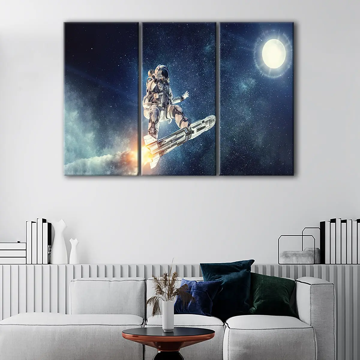 74a06ce7-3-panels-rocket-skateboard-canvas-art Rocket Skateboard canvas art - Image 1