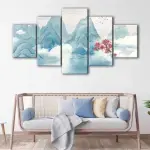 Boho Japanese Mountains canvas art