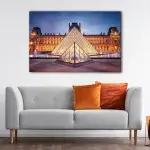 Louvre Pyramid canvas art - Image 2