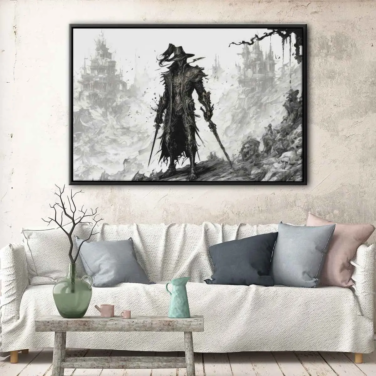 7b56752d-the-evil-hunter-floating-frame-canvas The Evil Hunter canvas art - Image 1