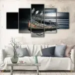 Storks on Boat canvas art