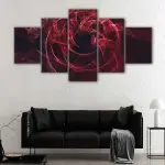 Abstract Red Fractal canvas art - Image 4