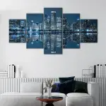 Chicago Skyline At Night canvas art - Image 4