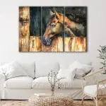 Horse in Stable canvas art