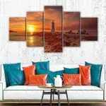 Lighthouse Sunset canvas art