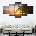 Sunset Behind Palm canvas art - Image 4