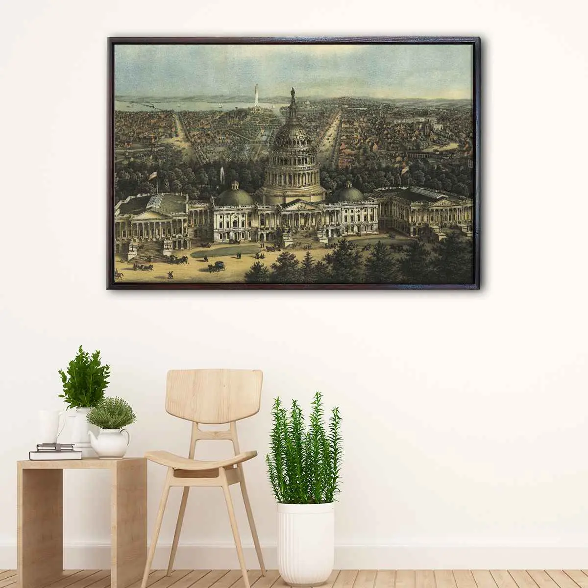 dabf3669-old-washington-dc-floating-frame-canvas Old Washington DC canvas art - Image 1