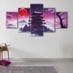 Red Moon Temple canvas art