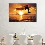Dolphin Sunset canvas art - Image 2