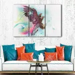 Colorful Eagle canvas art - Image 3