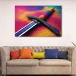 Rainbow Katana canvas art - Image 2