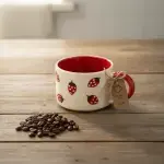White and Red Mug - Strawberry - Image 4