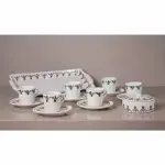 Amazigh | Traditional Pottery Coffee Set for 6 People – 15 Pieces - Image 3