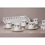 Amazigh | Traditional Pottery Coffee Set for 6 People – 15 Pieces - Image 2