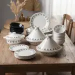 Pottery Dinnerware Set – 22 Pieces - Image 4