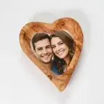 Custom Couple Portrait Heart Shaped Wood - Image 10