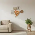 Custom Couple Portrait Heart Shaped Wood - Image 9