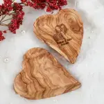 Custom Couple Portrait Heart Shaped Wood - Image 4