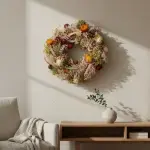 Dried Flower Wreath - Multi Color - Image 8