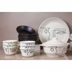 Emraude 21-Piece Ceramic Dinnerware Set - Image 4