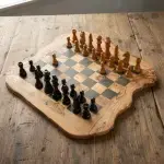 Handmade Olive Wood Chess Board - Image 11