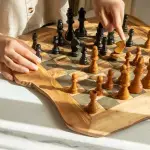Handmade Olive Wood Chess Board - Image 8