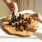 Handmade Olive Wood Chess Board - Image 6