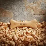 Handmade Olive Wood Dog Bone - Image 9