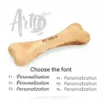 Handmade Olive Wood Dog Bone - Image 3