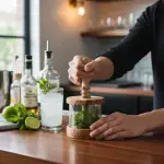 Handmade Olive Wood Mint Grinder - Image 9