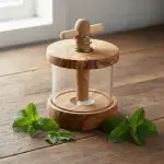Handmade Olive Wood Mint Grinder - Image 8