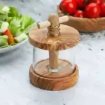 Handmade Olive Wood Mint Grinder - Image 5