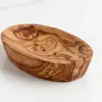 Handmade Olive Wood Oval Soap Dish - Image 9