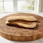 Handmade Olive Wood Salad Servers - Image 6