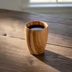 Large Olive Wood Cup Handmade - Image 7