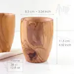Large Olive Wood Cup Handmade - Image 2