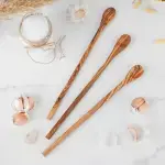 Long Handle Iced Tea Spoon Olive Wood - Image 2