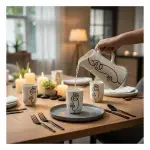 Margoum Pottery Coffee Service Set 15-Piece - Image 4