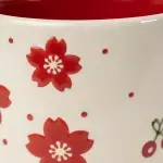 White and Red Mug – Cherry Blossoms - Image 7