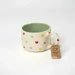 White and Green Mug – Little Hearts - Image 3