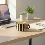 Black and Yellow Striped Mug - Image 5